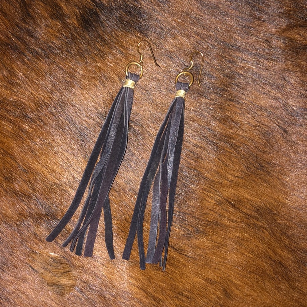 Leather earrings
